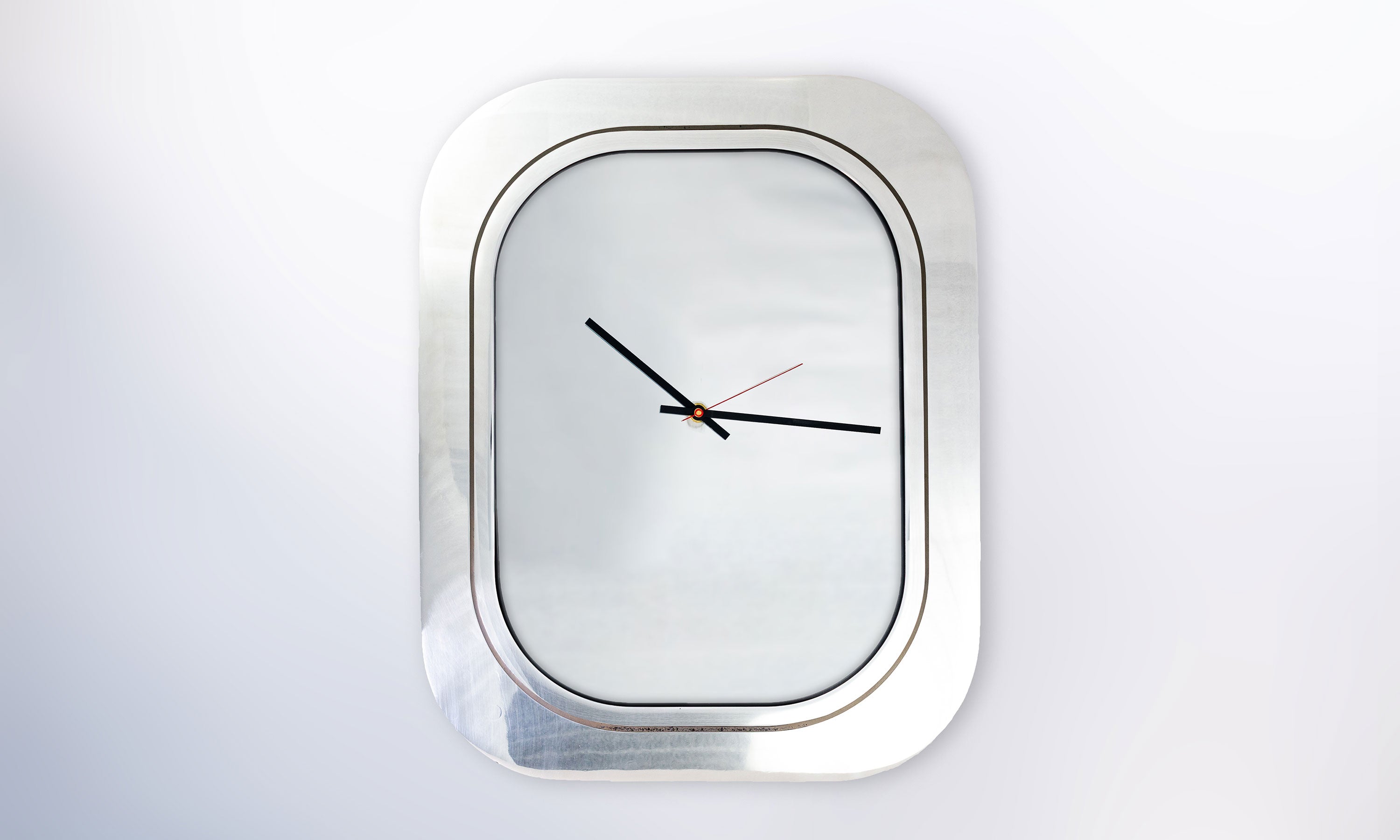 BOEING 747 WINDOW CLOCK - POLISHED FACE - NO NUMBERS - Plane Industries