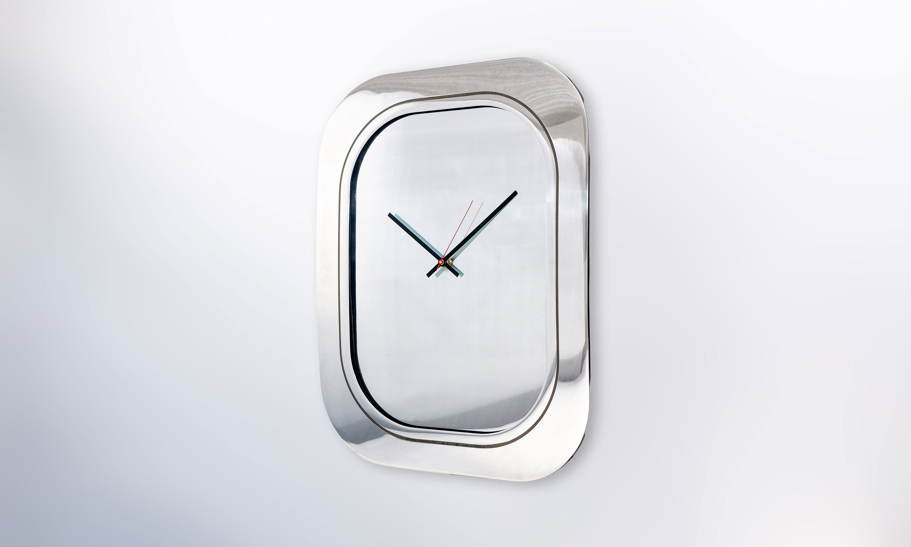 BOEING 747 WINDOW CLOCK - POLISHED FACE - NO NUMBERS - Plane Industries