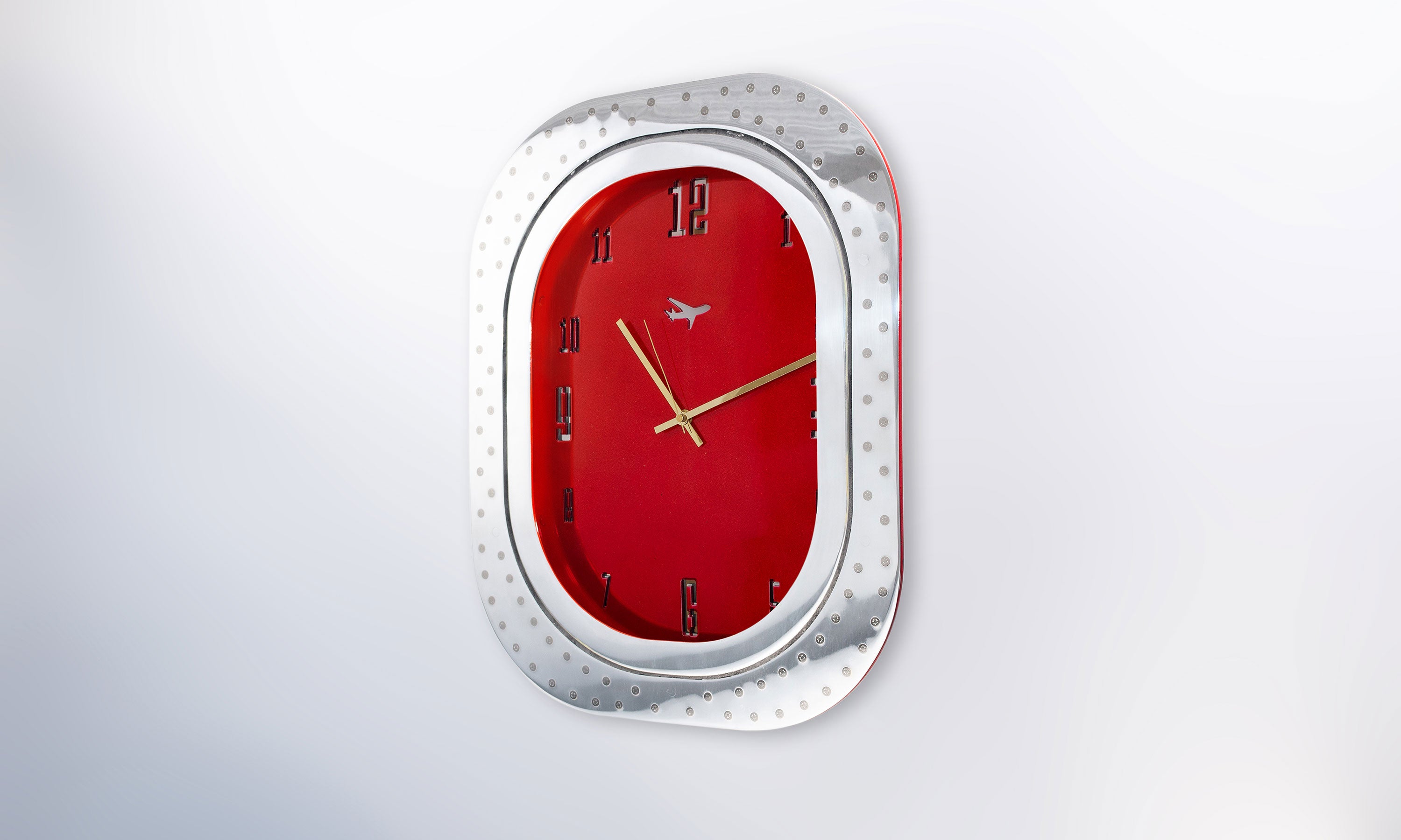 AIRBUS A320 WINDOW CLOCK - RED - Plane Industries