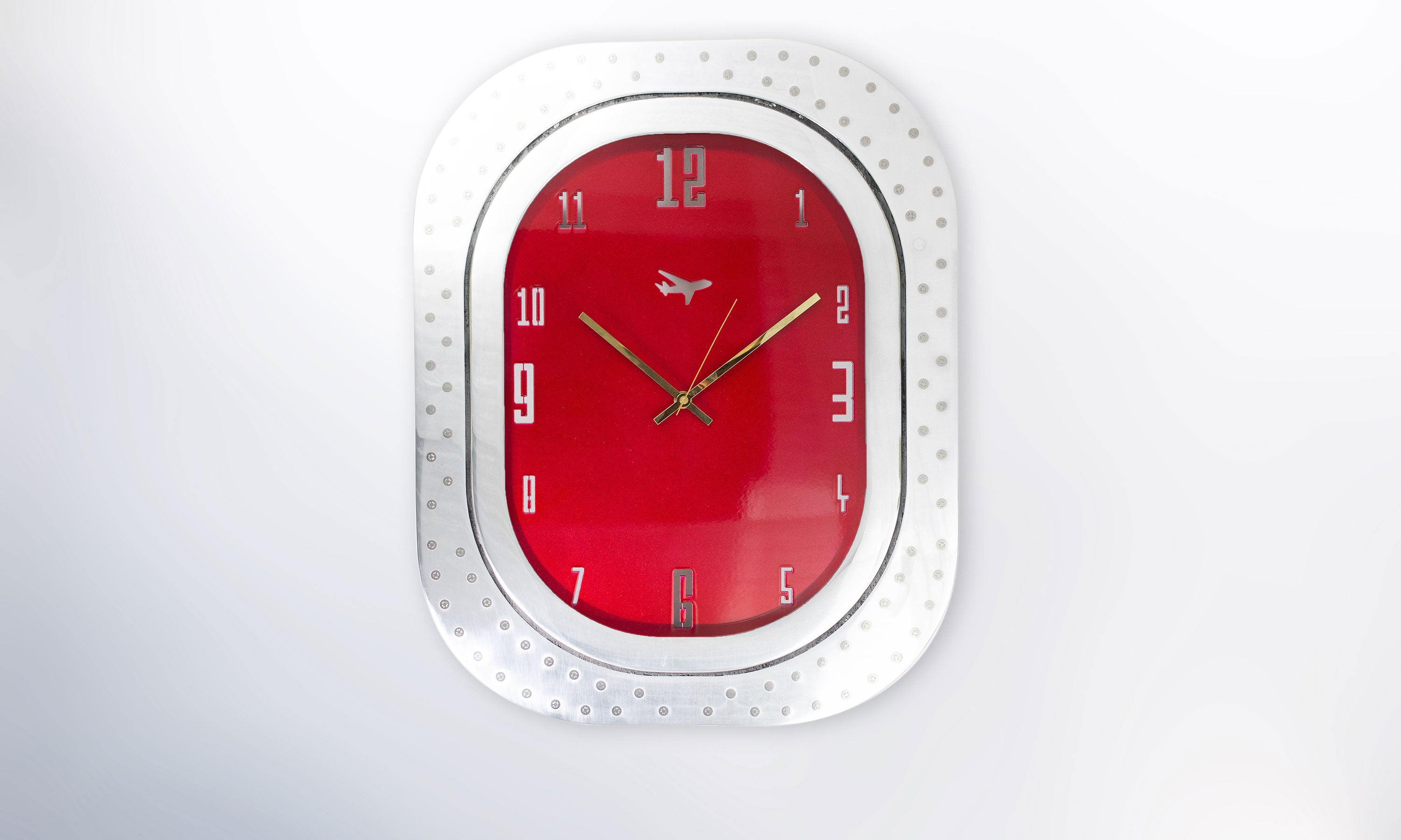 AIRBUS A320 WINDOW CLOCK - RED - Plane Industries